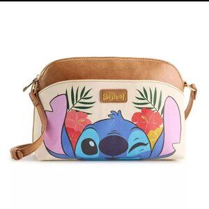 New Disney's Lilo & Stitch Stitch Big Face Print Cross Body Bag-NWT